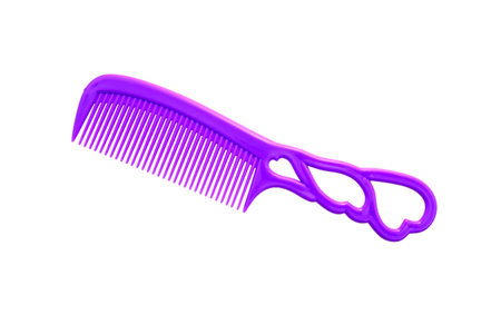 fashion plastic hairbrush isolated on white backgroundの写真素材