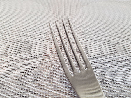steel spoon and fork