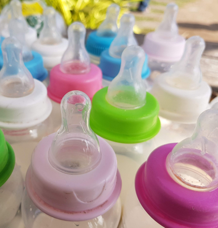 color of baby bottleの写真素材