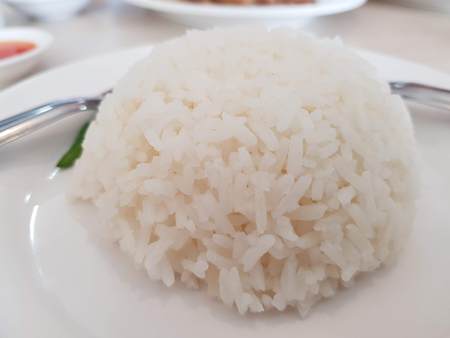 thai clean cooked riceの写真素材