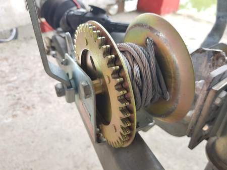 roll reel carry steel cableの写真素材
