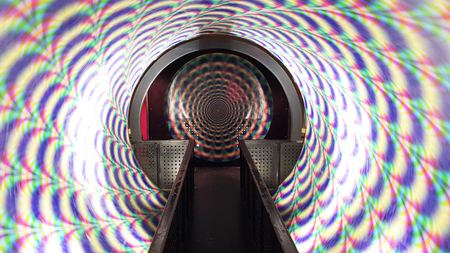 zigzag colorful holeの写真素材