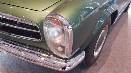 ancient private car front lightの写真素材
