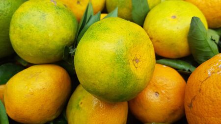 closeup group fresh raw orangeの写真素材
