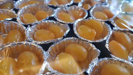 sweet delicious gold thai dessertの写真素材
