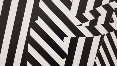 decorative black line zigzag patternの写真素材