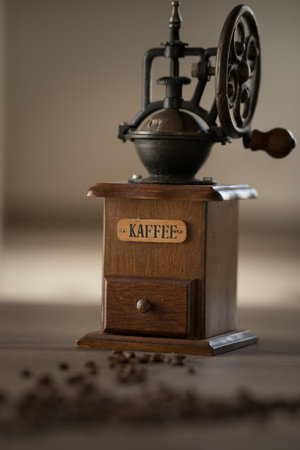 Coffee grinder close-upの写真素材