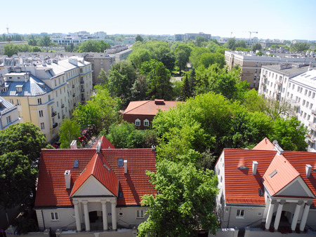 Residential buildings in Warsaw, capital of Poland.のeditorial素材