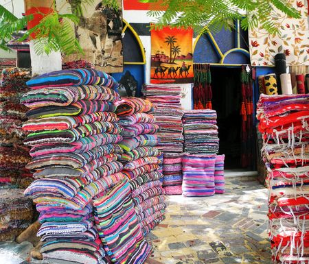 Sharm El Sheikh, Egypt - August 21, 2016: Lokal crafts on the market of Sharm El Sheikh.のeditorial素材