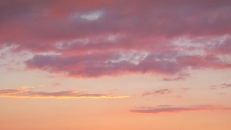 Beautiful sky and clouds at sunset background.の写真素材