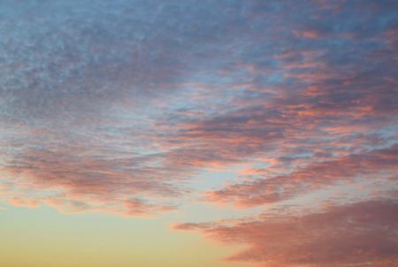 Beautiful sky and clouds at sunset background.の写真素材