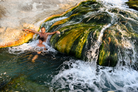 Spa treatments in the thermal springs Thermopylae, Greece.の写真素材