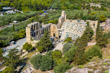 Odeon of Herodes Atticus in Athens, Greece.の写真素材