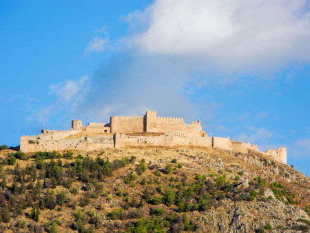 The castle on Larissa Hill, located near the town of Argos, Greece.のeditorial素材