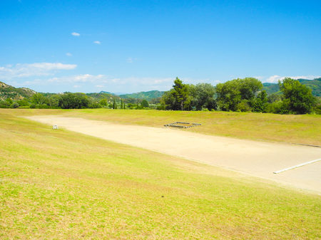 Ancient  Stadium in Olympia.の写真素材