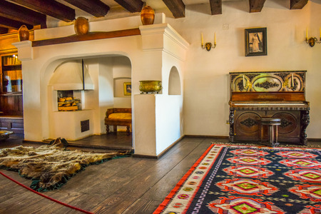 Bran, Romania - August 4, 2017: The interior of the castle Bran. Transylvania.のeditorial素材