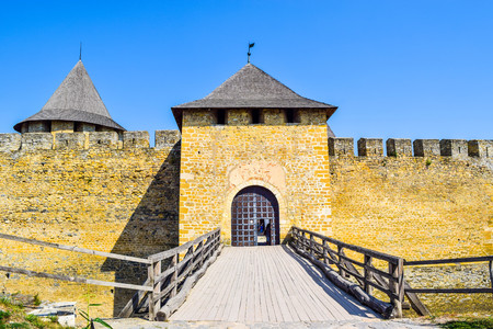 The Khotyn Fortress over the Dniester River. Ukraine.のeditorial素材