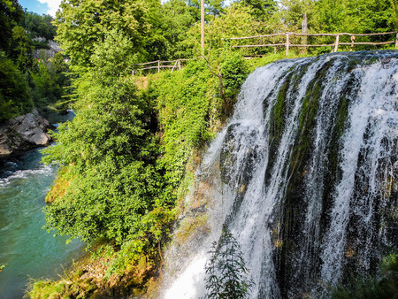 Waterfalls in the rivers Slunj and Koran. Croatia.の写真素材