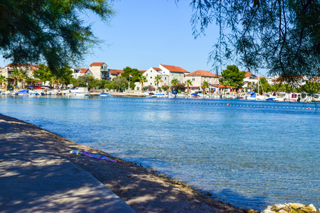 Promenade of the village of Srima, Croatia.のeditorial素材