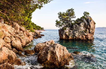 Brela Rock, Punta Rata Beach, Makarska Riviera, Croatia.の写真素材
