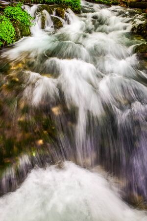 The blurry streams of the waterfall.の写真素材