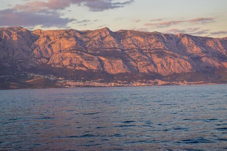 Coast of Makarska Riviera, Croatia.の写真素材