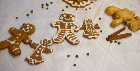 The handmade holiday gingerbread cookies.