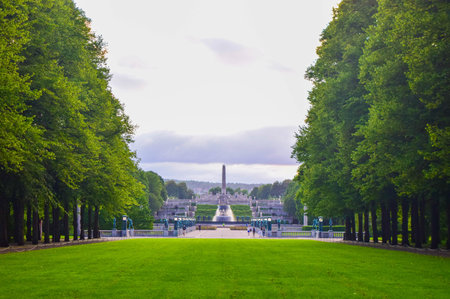 Fountain in sculpture park of Vigeland, Oslo, Norway.