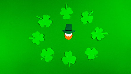 Greeting card for St. Patrick's Day, which is celebrated on March 17. Irish cultural holiday....