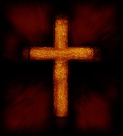 Holy cross with old book, 2D  artの写真素材