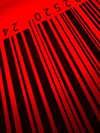 Bar code label in color light,2D digital art