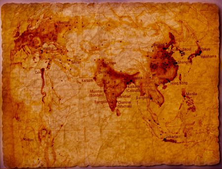 Vintage world map,2D digital artの写真素材