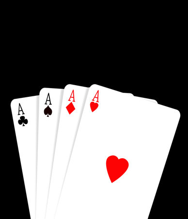 Four aces,2D illustration 