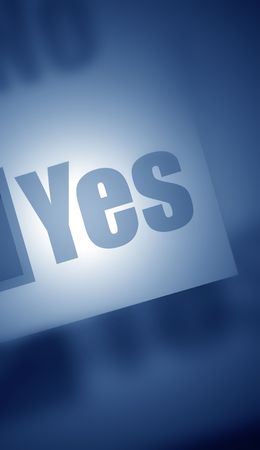 paper sheet with YES wordの写真素材