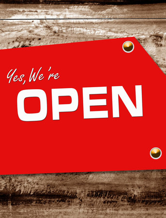 Closed and open signの写真素材