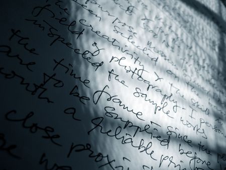 English  letter with handwritingの写真素材