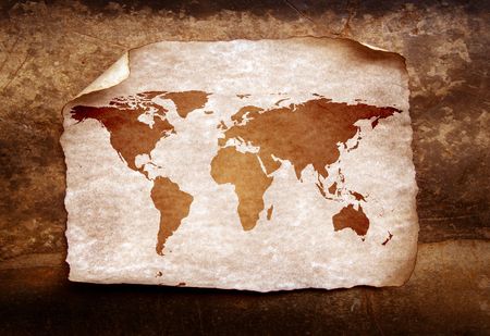 Vintage world map,2D digital artの写真素材