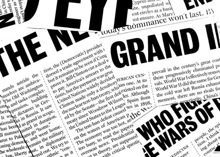 Close up of new paper headlinesの写真素材