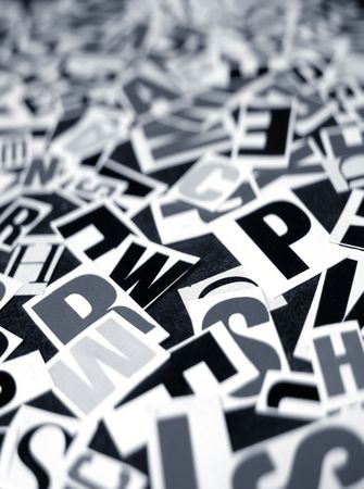 Close up of English textsの写真素材