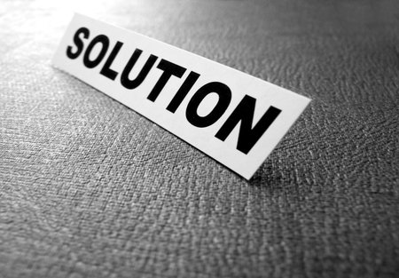 Close up of Solution tag