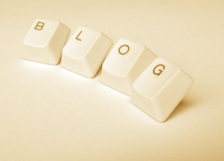 Computer keys with bolg wordの写真素材