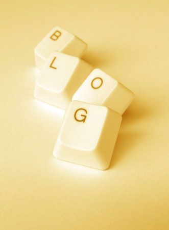 Computer keys with bolg wordの写真素材