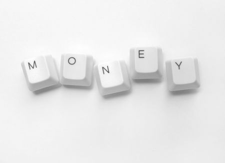 Close up of computer keys with  wordの写真素材