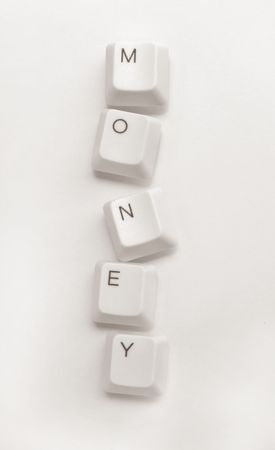 Close up of computer keys with  wordの写真素材