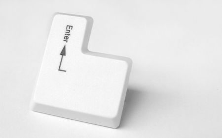 Close up of enter keysの写真素材