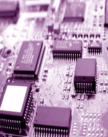 Close up electronic circuit boardの写真素材