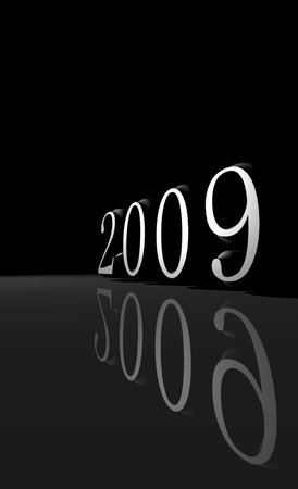 New year 2009,3D artの写真素材