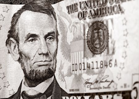 Close up of US dollarの写真素材