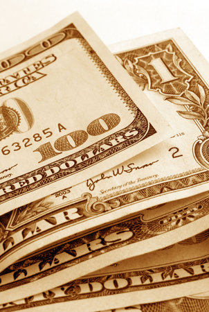 Close up of US dollars