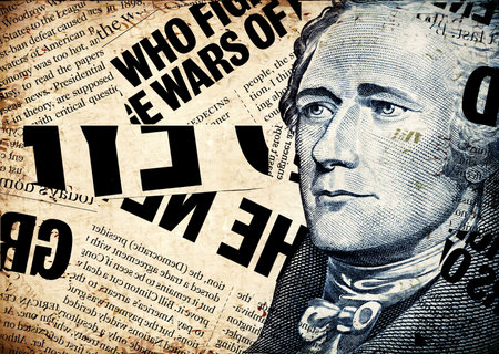 US dollar with news paper text